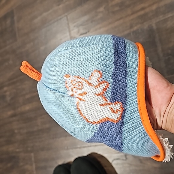 Patagonia Baby Infant Reversible Beanie Hat Polar Bears Blue White Sz: 3-6m - Picture 2 of 5